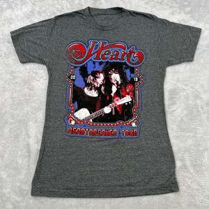 Heart Heartbreaker Tour 2013 Concert T-Shirt Size M Gray Womens Rock Band Tee